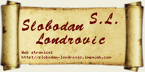 Slobodan Londrović vizit kartica